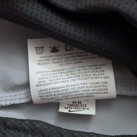 Nike Golf Pants Mens Size 34x32 Tiger Woods TW Adaptive Fit Woven Stretch Gray - Picture 8 of 8